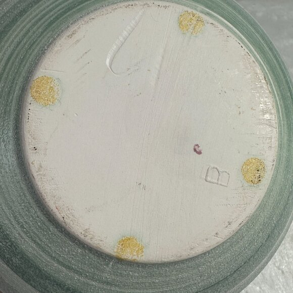 Vintage Handcrafted Ceramic Striped Vase - Picture 4 of 7